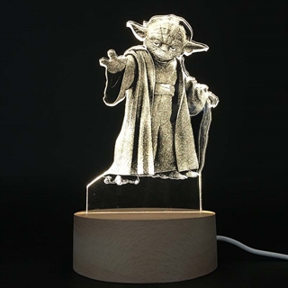 Yoda 3D natlampe